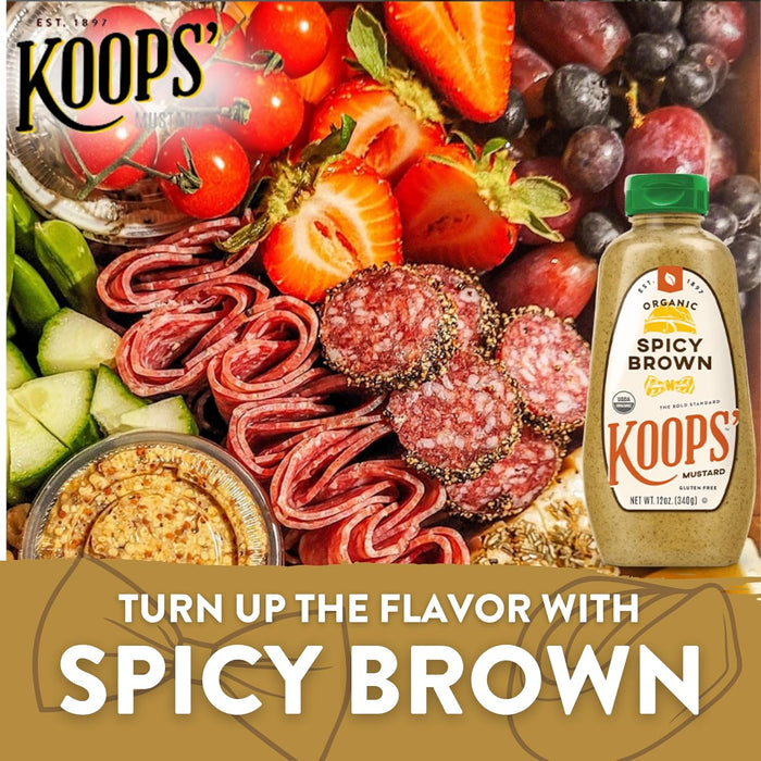 Koops' Organic Spicy Brown Mustard Gluten Free 12 oz