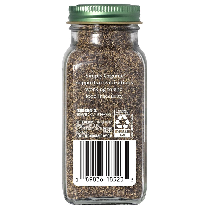 Simply Organic  Black Pepper Medium Grind  2.31 Oz