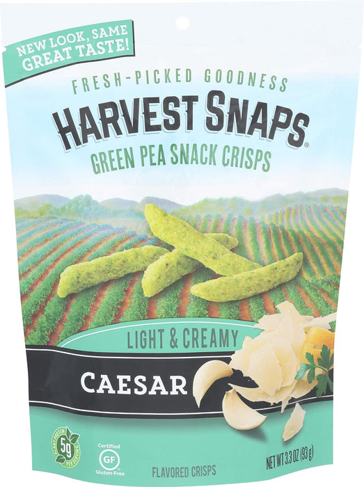 Harvest Snaps  Caesar Green Pea Snack Crisps  3.3 Oz