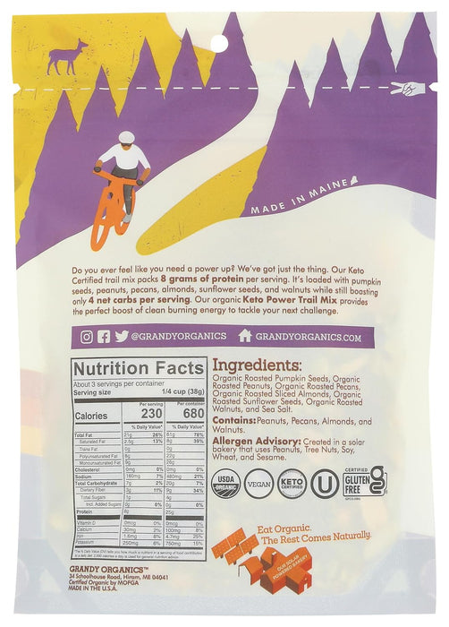 Grandy Organics  Organic Keto Power Trail Mix  4 Oz