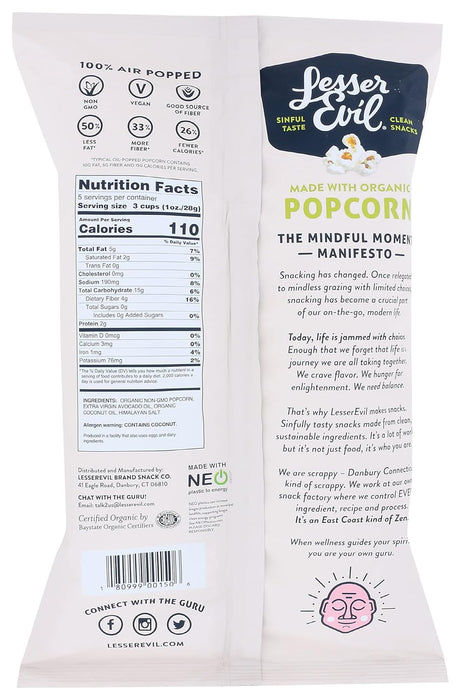 Lesser Evil  Popcorn Avocado-Licious  4.6 Oz