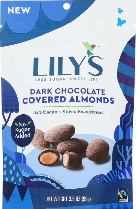 Lily'S  Covered Almond Dark Chocolate Stevia Sweetened   3.5 Oz