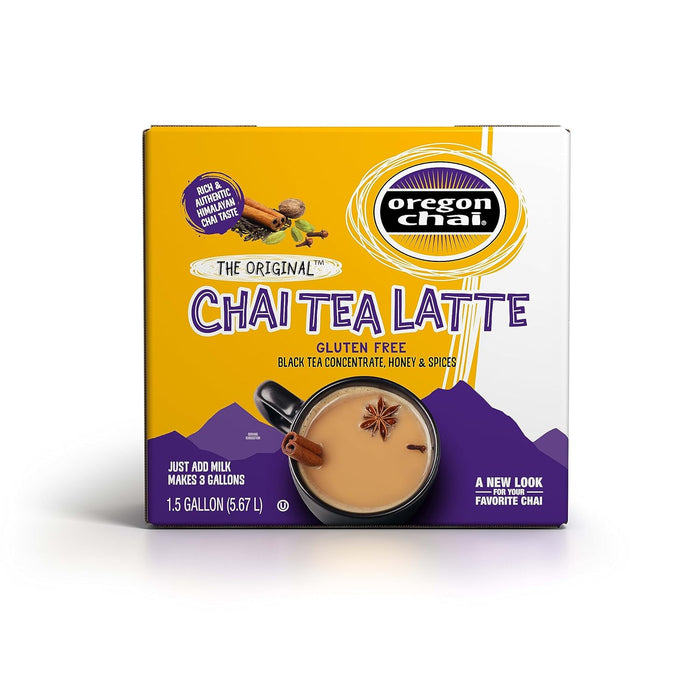 Oregon Chai  The Original Organic Chai Tea Latte Concentrate Box  1 Each  1.5 Gal