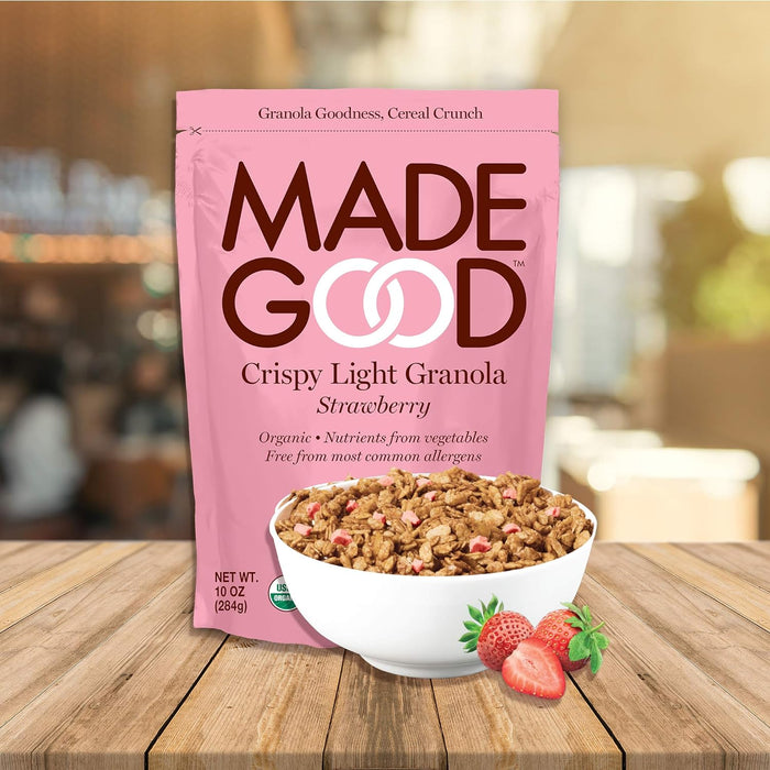 Made Good  Crispy Light Granola Strawberry   10 Oz