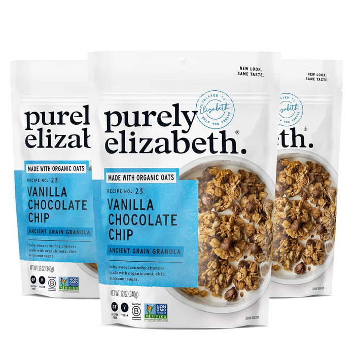 Purely Elizabeth  Vanilla Chocolate Chip Ancient Grain Organic Granola   12 Oz