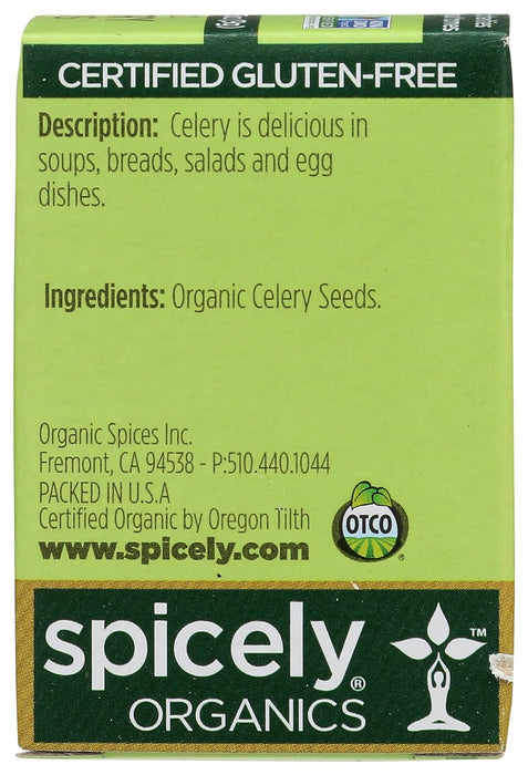 Spicely Organics  Organic Celery Seeds  .35 Oz