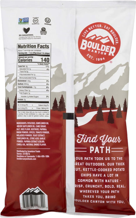 Boulder Canyon  Potato Chips Hickory Barbeque  5 Oz