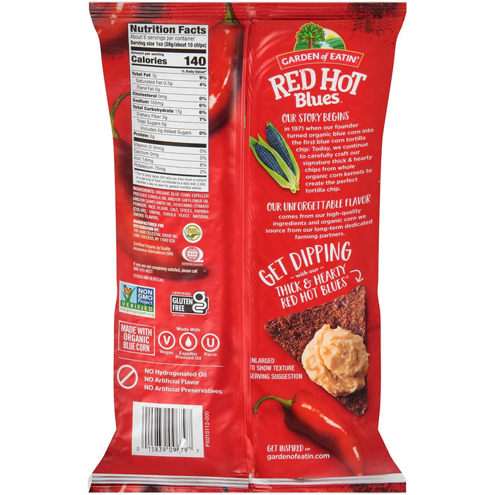 Garden Of Eatin'  Chip Corn Red Hot Blues  5.5 Oz