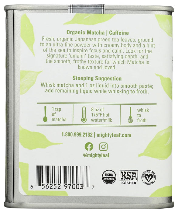 Mighty Leaf Tea  Organic Matcha Green Tea Canister  1.5 Oz