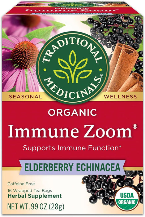 Traditional Medicinals  Tea Immune Elderberry Echinacea  16 Bag