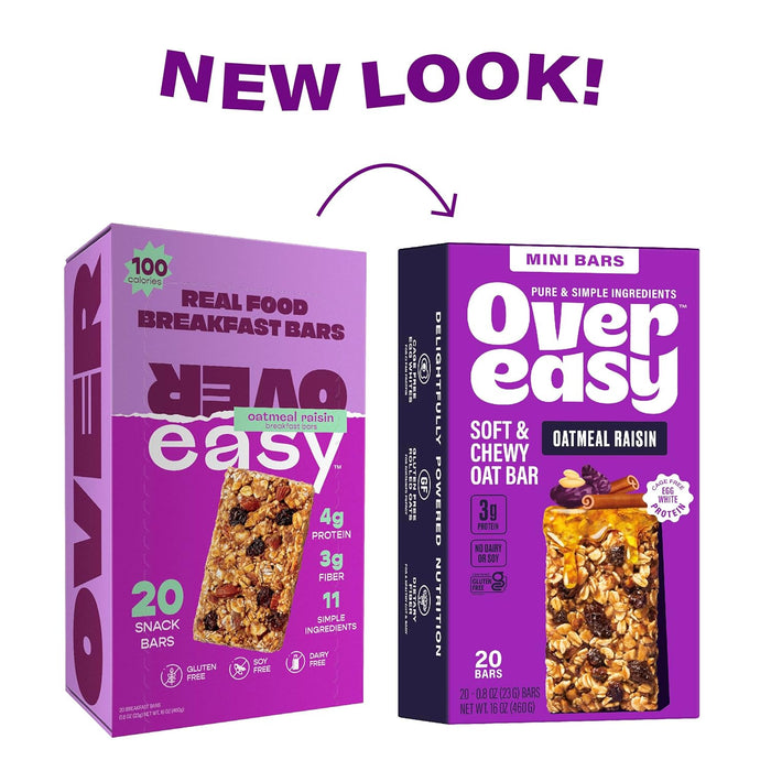 Over Easy Soft & Chewy Oat Bar Oatmeal Raisin Mini 0.8 OZ