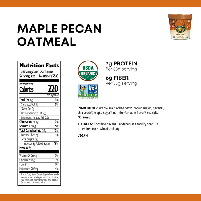 Nature'S Path  Organic Oatmeal Maple Pecan   1.94 Oz