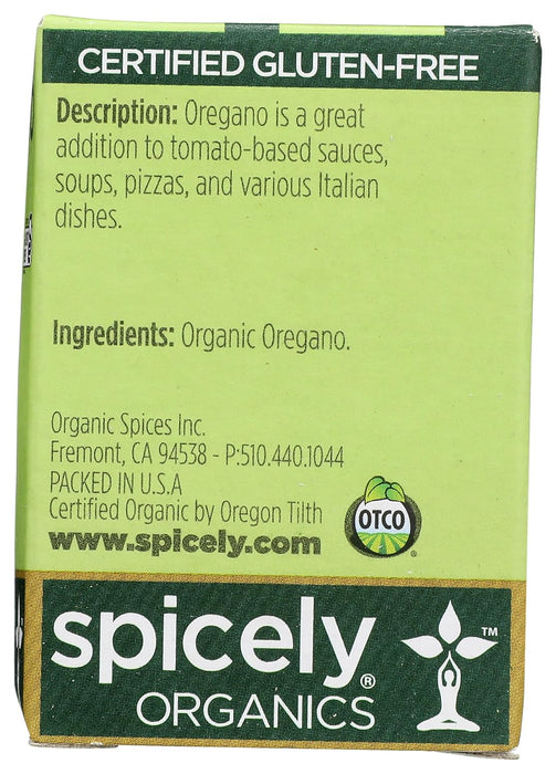 Spicely Organics  Organic Oregano  .15 Oz