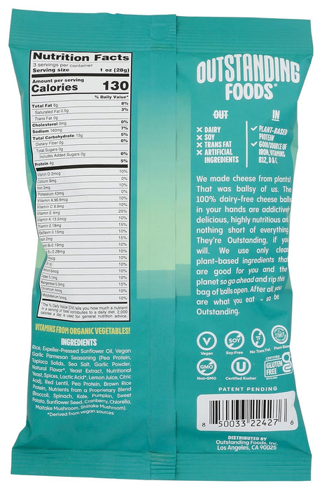 Outstanding Foods  Cheese Balls Garlic Parmesan  3 Oz