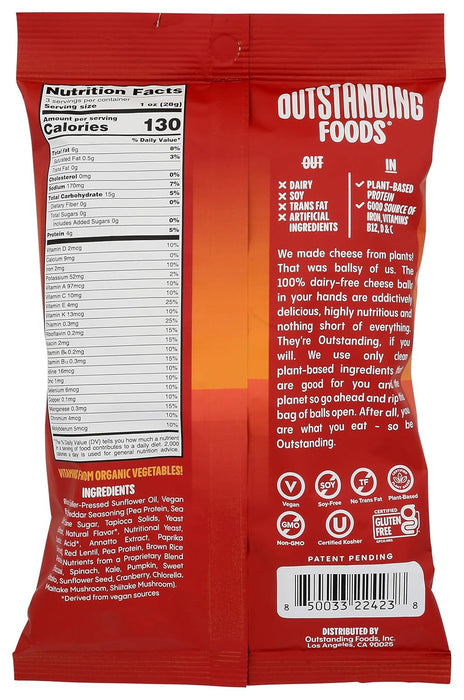Outstanding Foods  Cheese Balls Bacon Chedda  3 Oz
