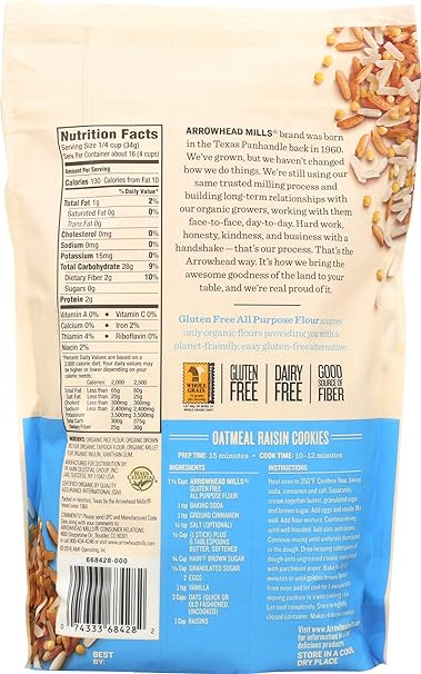 Arrowhead Mills  Organic All Purpose Flour   20 Oz