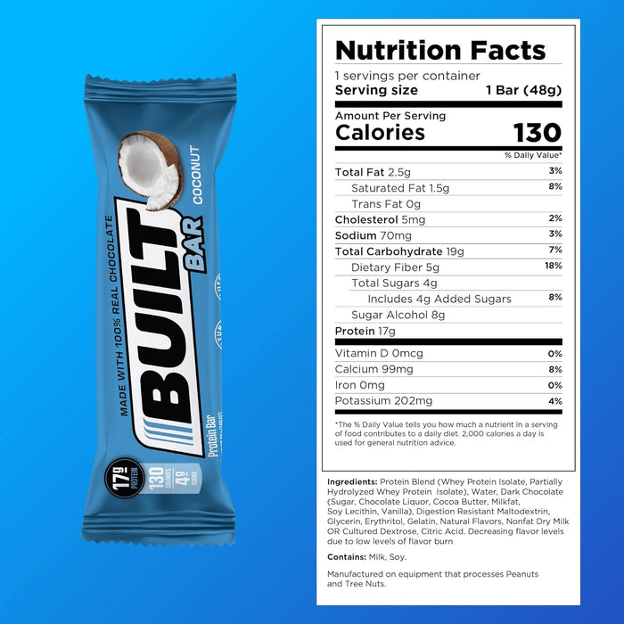 Built Brands Protein Bar Coconut 1.73 OZ