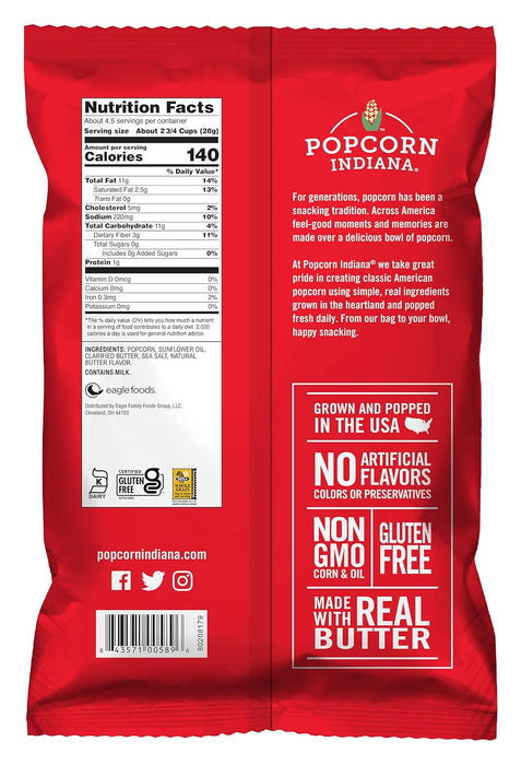 Popcorn Indiana  Movie Theater Butter Popcorn  4.75 Oz