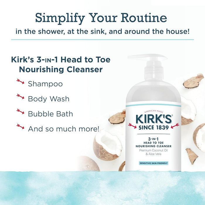 Kirk`S  Natural Cleanser Frag Free  1 Each  32 Oz