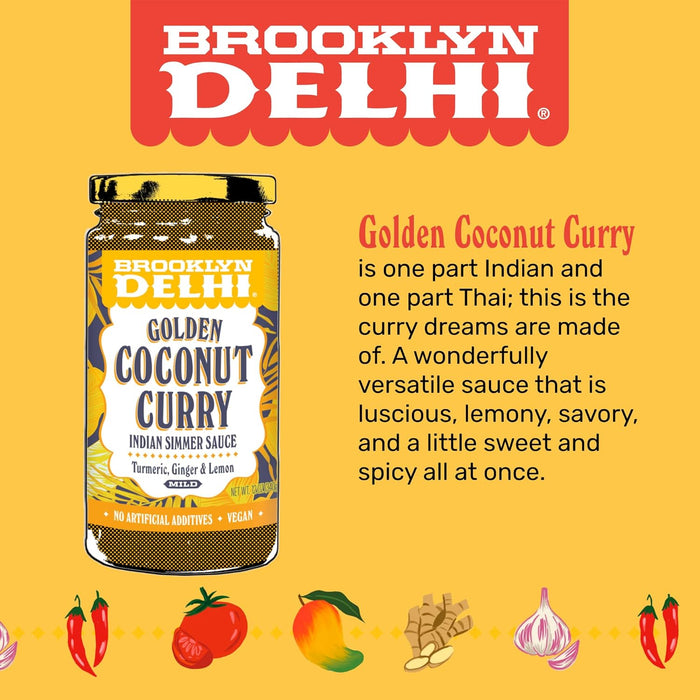 Brooklyn Delhi Indian Simmer Coconut Curry Sauce 12 oz