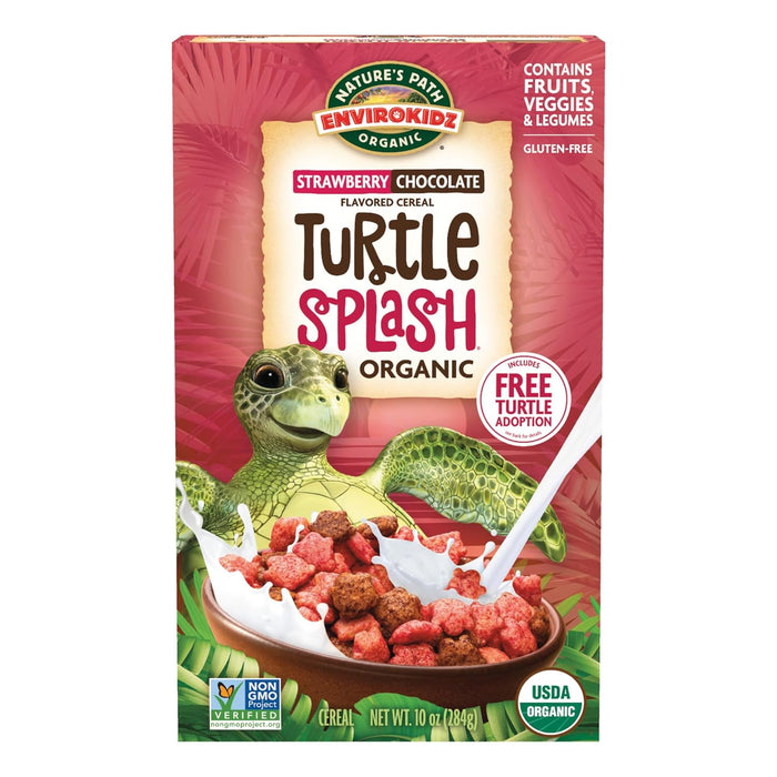 Nature`S Path Envirokidz Strawberry Chocolate Turtle Splash Cereal 10 Oz