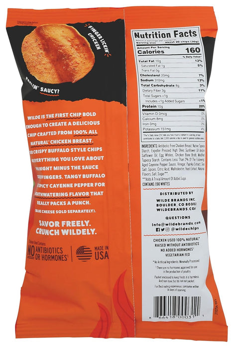 Wilde Brand  Chicken Chips Buffalo  2.25 Oz