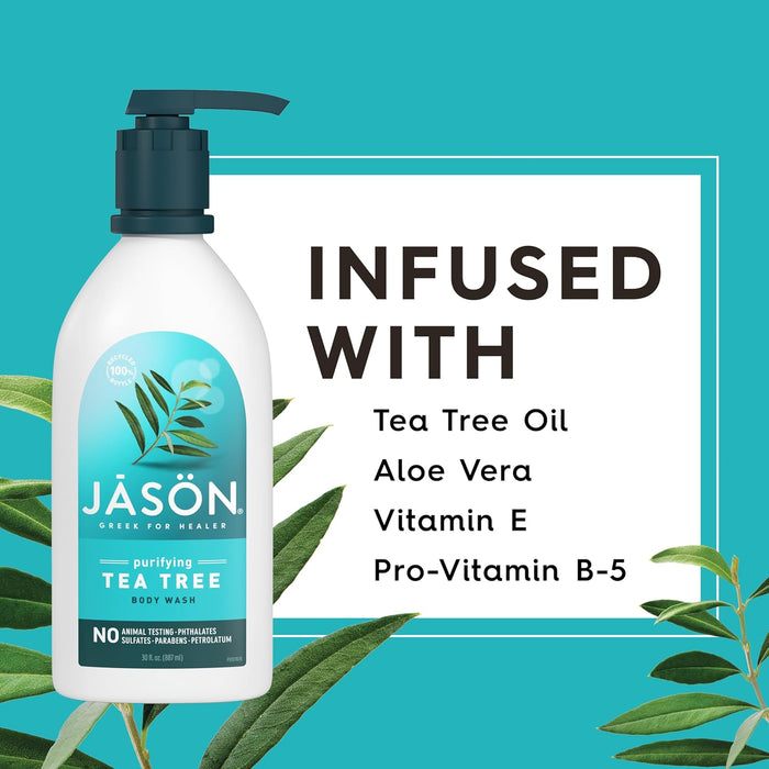 Jason Natural Products  Body Wash Pure Purifying Tea Tree 30 Fl