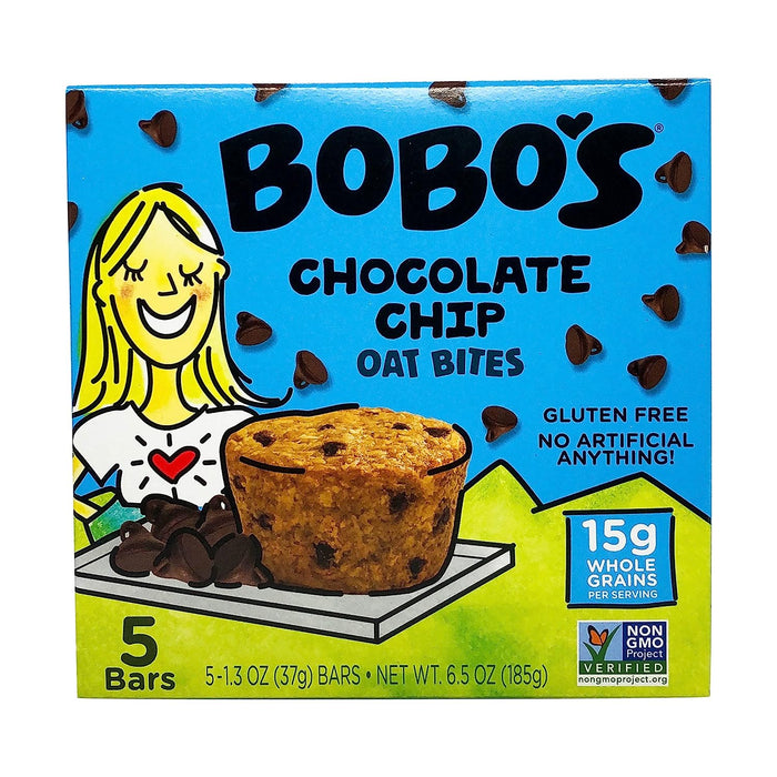 Bobo'S Oat Bars  Gluten Free Bites Original With Chocolate Chips   5/1.3 Oz