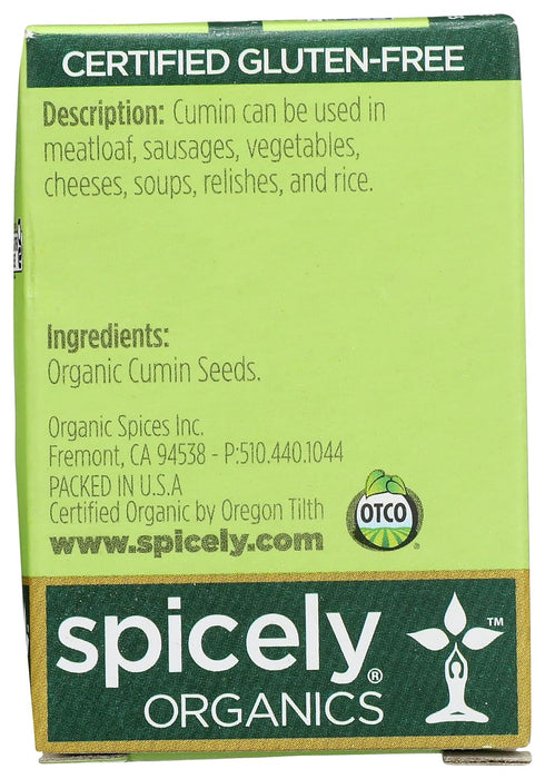 Spicely Organics  Organic Cumin Seed Whole  .5 Oz