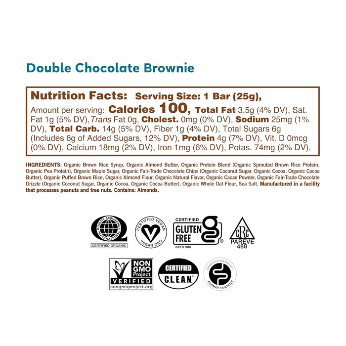 Gomacro  Organic Kids Macrobar Double Chocolate Brownie   6.3 Oz