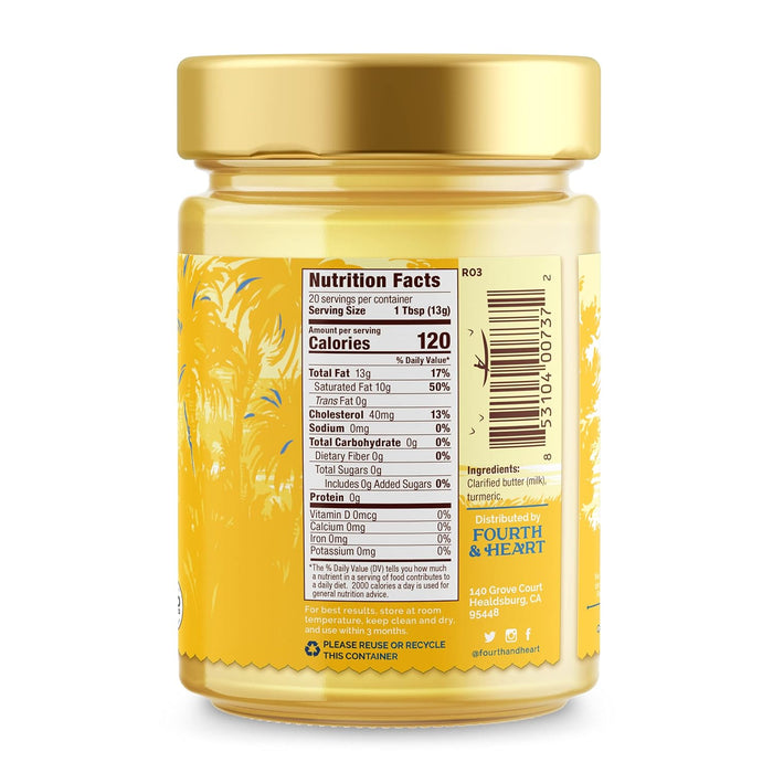 4Th & Heart  Ghee Butter Turmeric Grass Fed   9 Oz