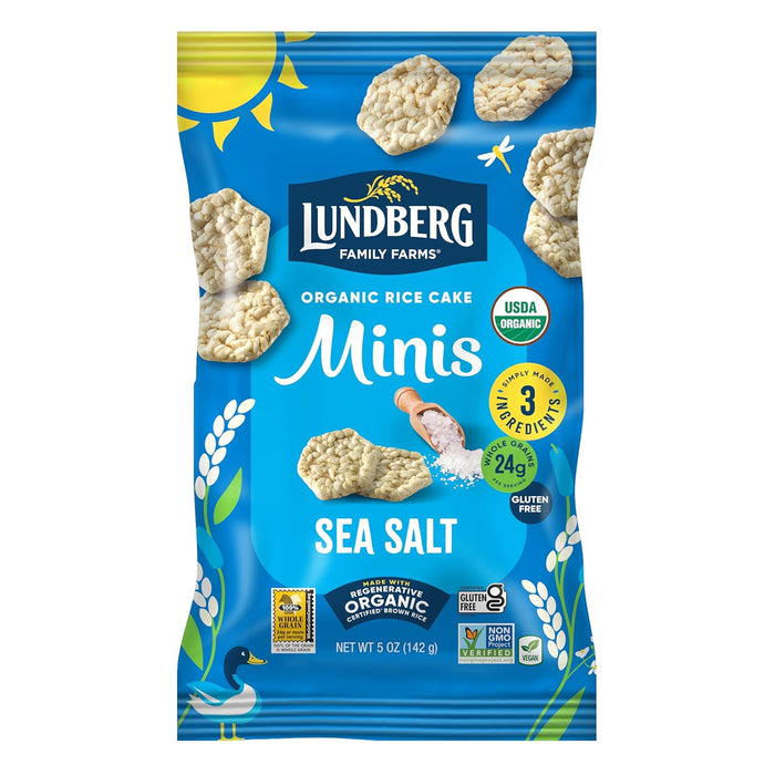 Lundberg Family Farms  Organic Rice Cake Minis Sea Salt  5 Oz