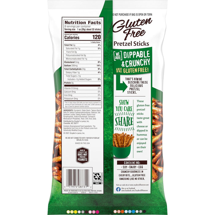 Snyder'S Of Hanover  Pretzel Sticks Gluten Free  8 Oz