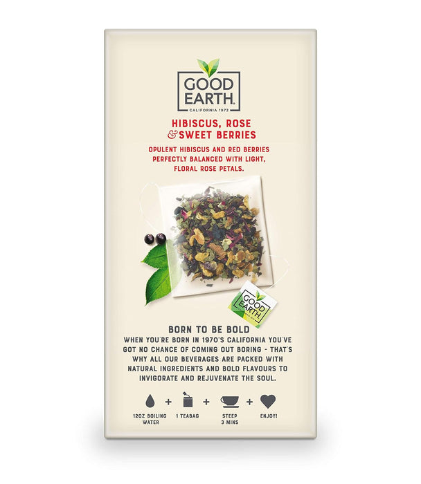 Good Earth  Sensorial Hibiscus Rose And Sweet Berries Herbal Tea  15 Bag