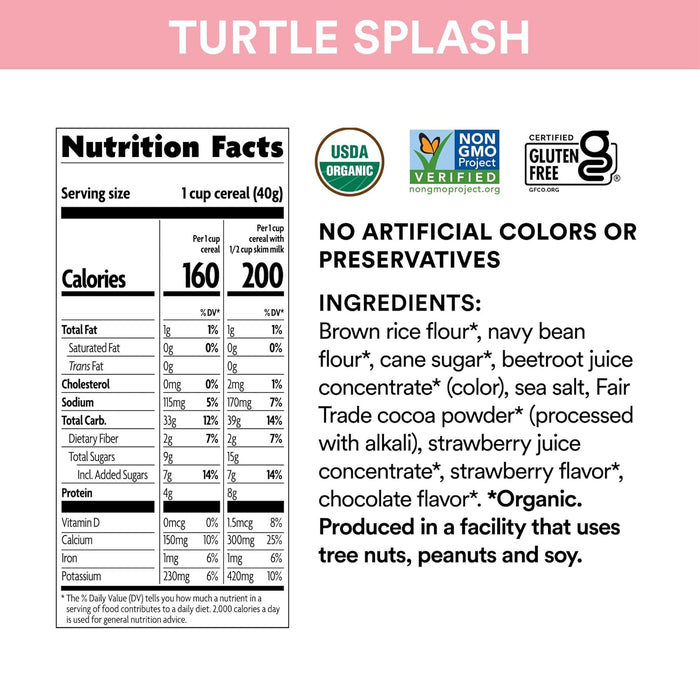 Nature`S Path Envirokidz Strawberry Chocolate Turtle Splash Cereal 10 Oz