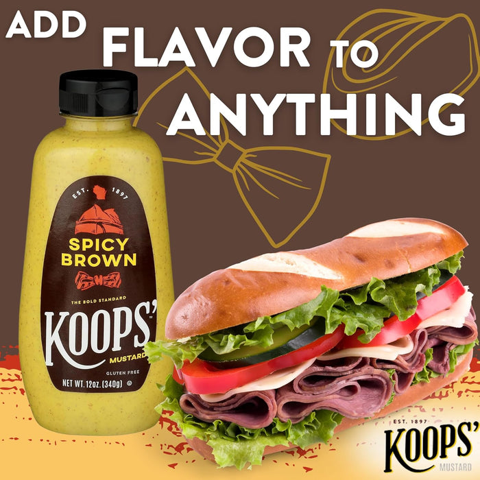 Koops' Gluten Free Spicy Brown Mustard 12 oz