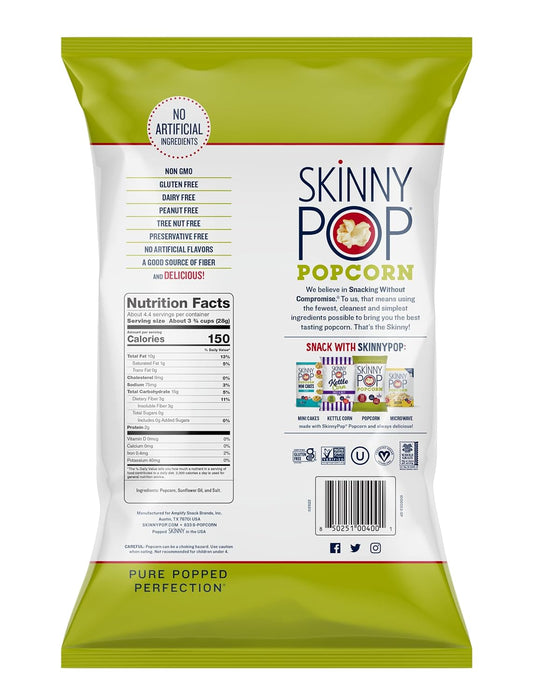 Skinnypop Popcorn  Skinny Pop Original  4.4 Oz