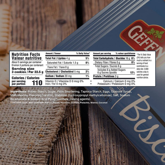 Gefen Tea Bscts Gluten Free Vanilla Passover 4.2 OZ