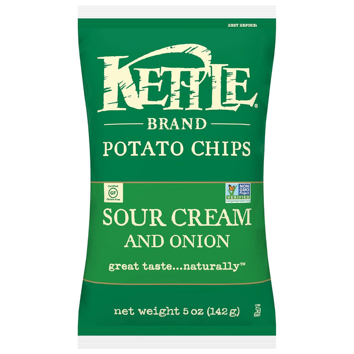 Kettle Brand  Potato Chips Sour Cream And Onion  5 Oz