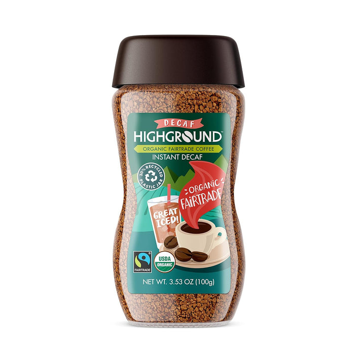 Highground  Organic Instant Decaf Coffee   3.53 oz