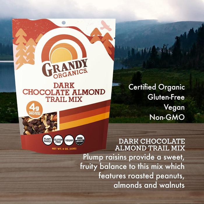 Grandy Organics  Organic Dark Chocolate Almond Trail Mix  4 Oz