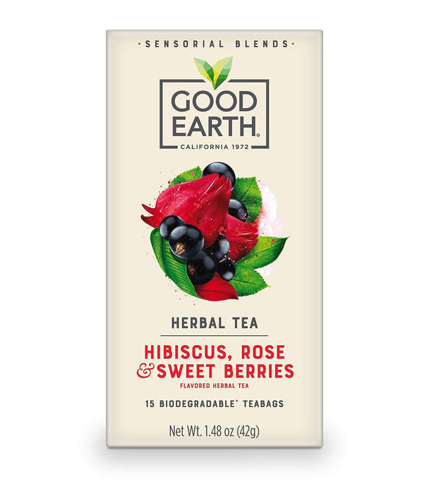 Good Earth  Sensorial Hibiscus Rose And Sweet Berries Herbal Tea  15 Bag