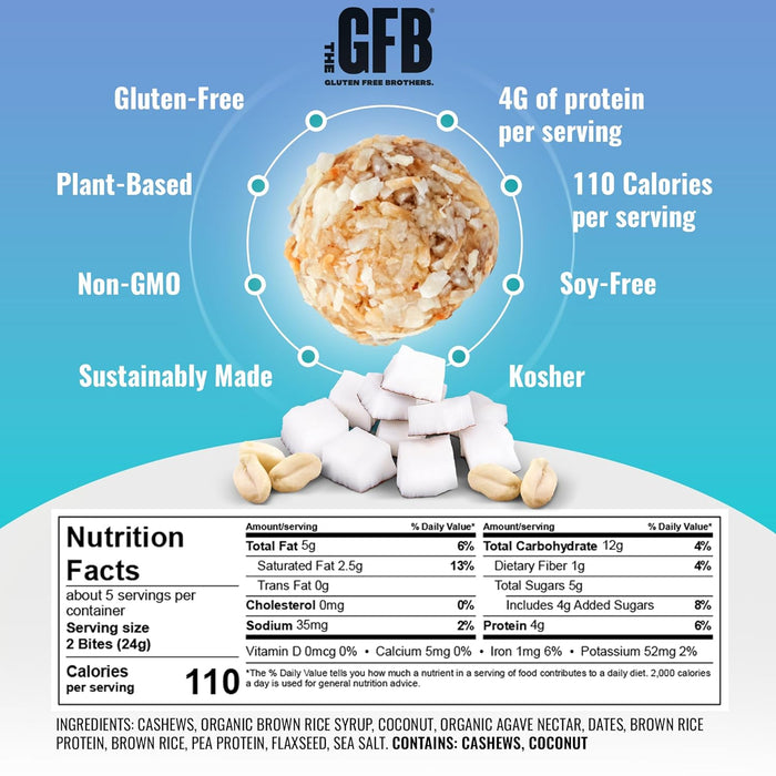 The Gfb  Nutrition Bites Coconut Cashew Crunch   4 Oz