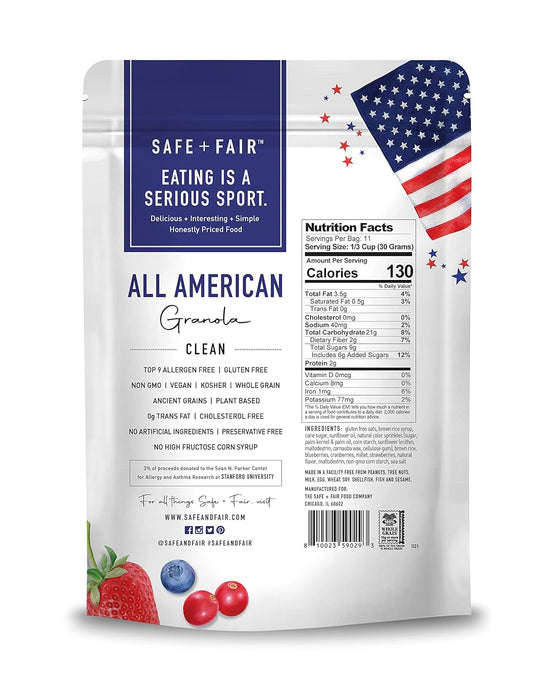 The Safe + Fair Food Company Granola All American 12 OZ