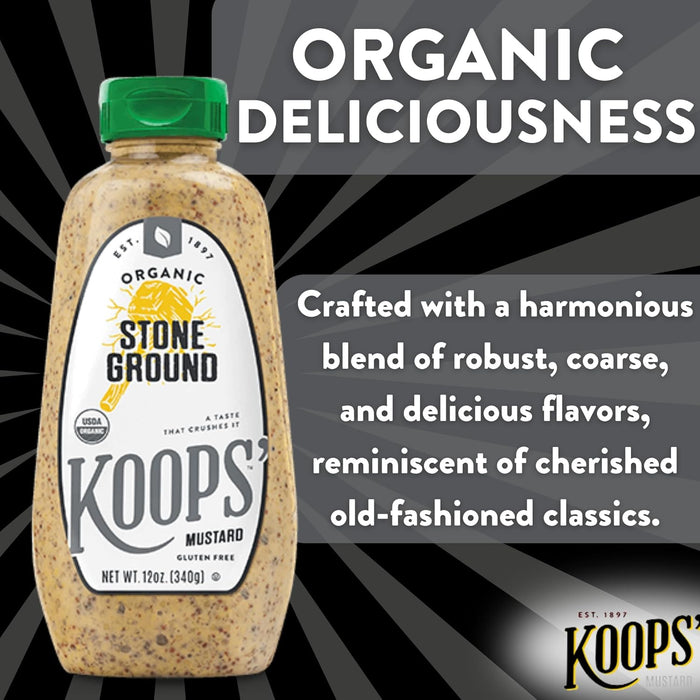 Koops Organic Stone Ground Mustard 12 oz