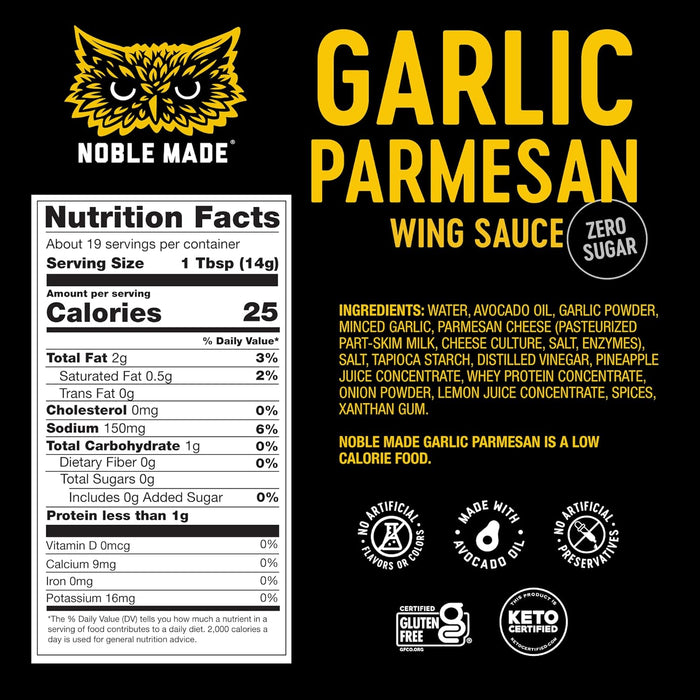 Noble Made Sauce Garlic Parmesan 9.25 oz