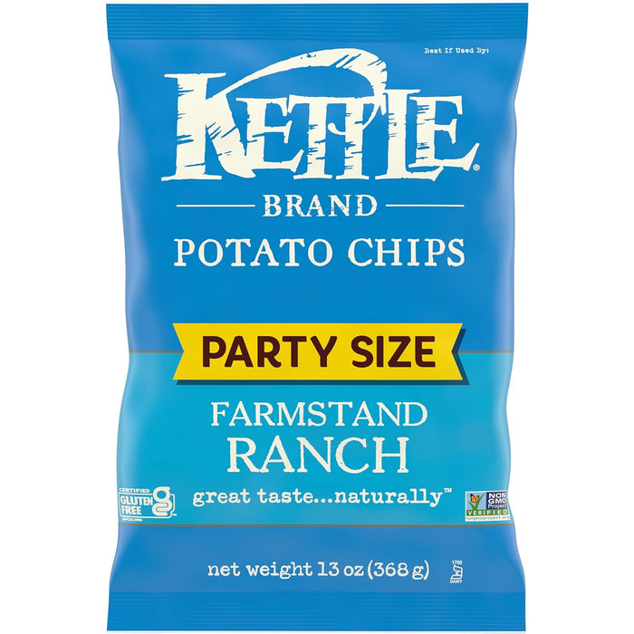 Kettle Brand  Farmstand Ranch Potato Chips Party Size  13 Oz