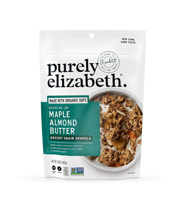 Purely Elizabeth  Organic Nut Butter Granola Maple & Almond Butter   10 Oz