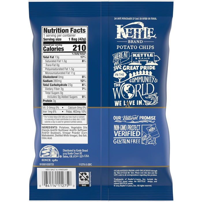 Kettle Brand  Sea Salt & Vinegar Potato Chips  1.5 Oz