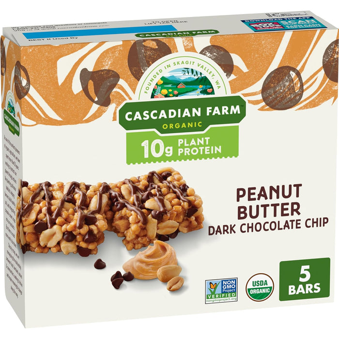 Cascadian Farm  Organic Peanut Butter Chocolate Chip Protein Bars  8.85 Oz